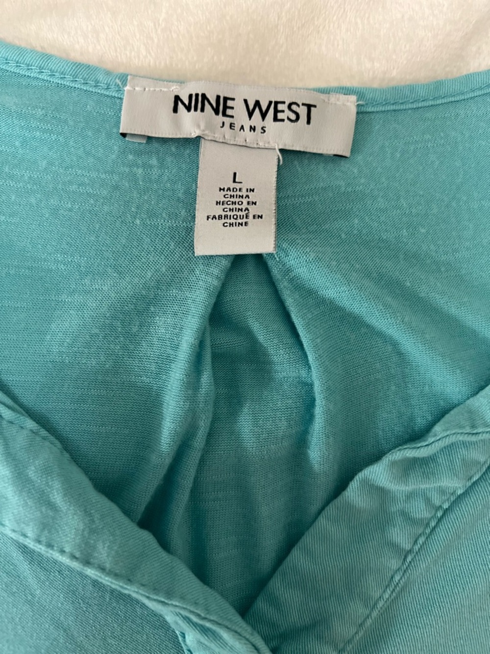 Nine West Turquoise V-Neck Sleep Top